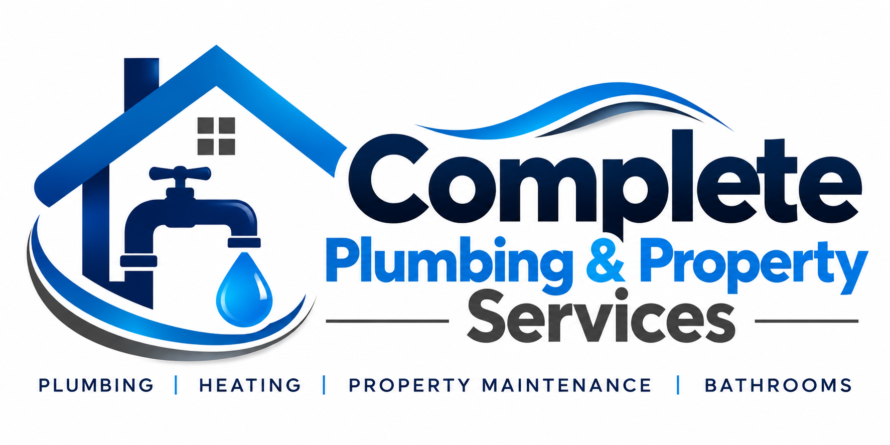 Complete Plumbing & Property Services concept logo